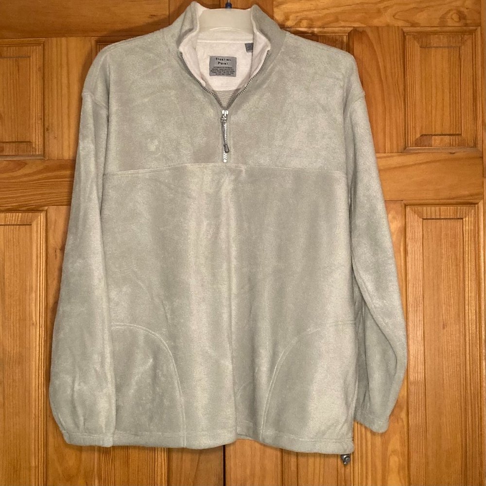 NWOT Starting Point Vintage 90s Fleece Pullover 1/4 Zip Green Men's Size L Large